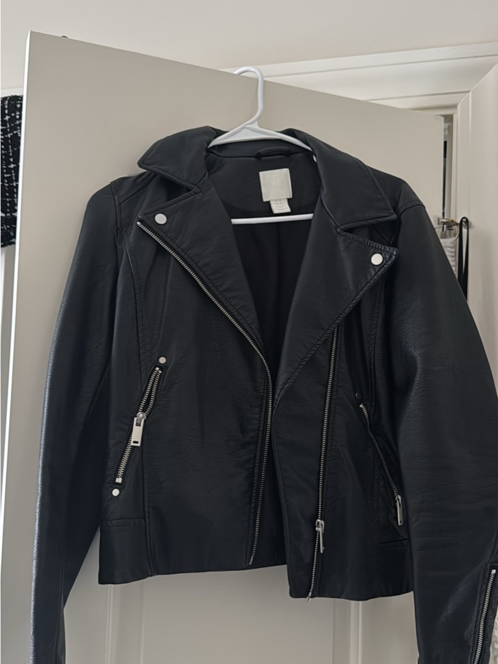 H&M Black Faux Leather Jacket